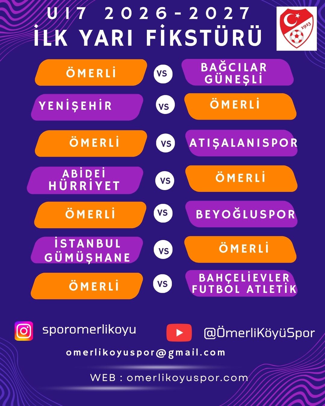 Ömerli Köyü Spor Kulübü U15 sponsor haberi